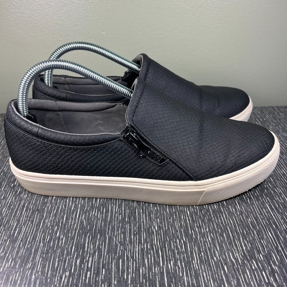 Dr. Scholl's Max Zip Black Casual Sneaker Comfortable Women's Size 9.5M